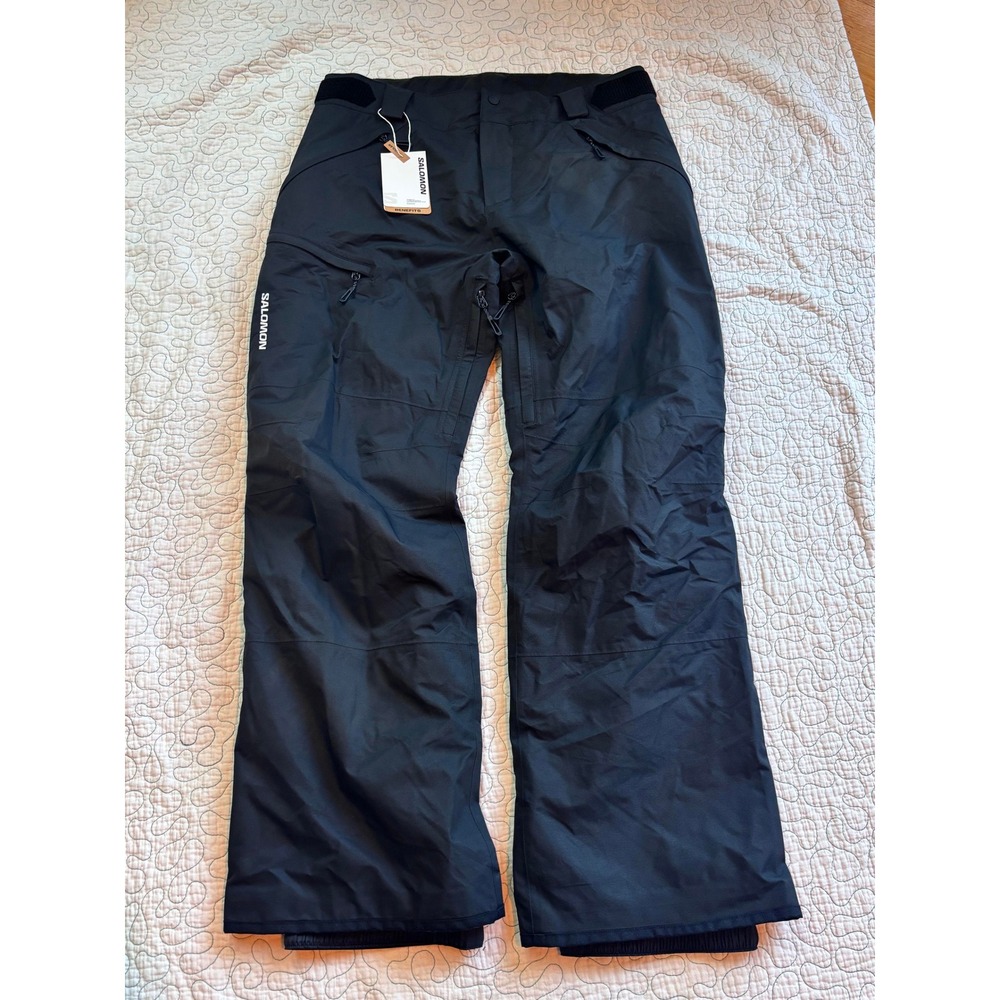 Salomon Mens Transfer Puff Pant M Deep Black Insulated Ski Snow Pants LC2273100